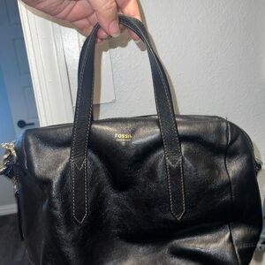 Fossil Black Leather satchel